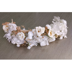 Tocado Flores Regional - Rosas Blancas