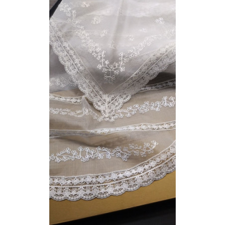 Delantal y Manteleta - blanco beig - 369