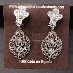 Silver clip-on earrings - Raquel Redondo - 4654