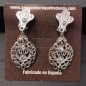 Pendientes plateados pinza - Raquel Redondo - 4654