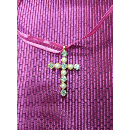 Cross Pendant - Pearls