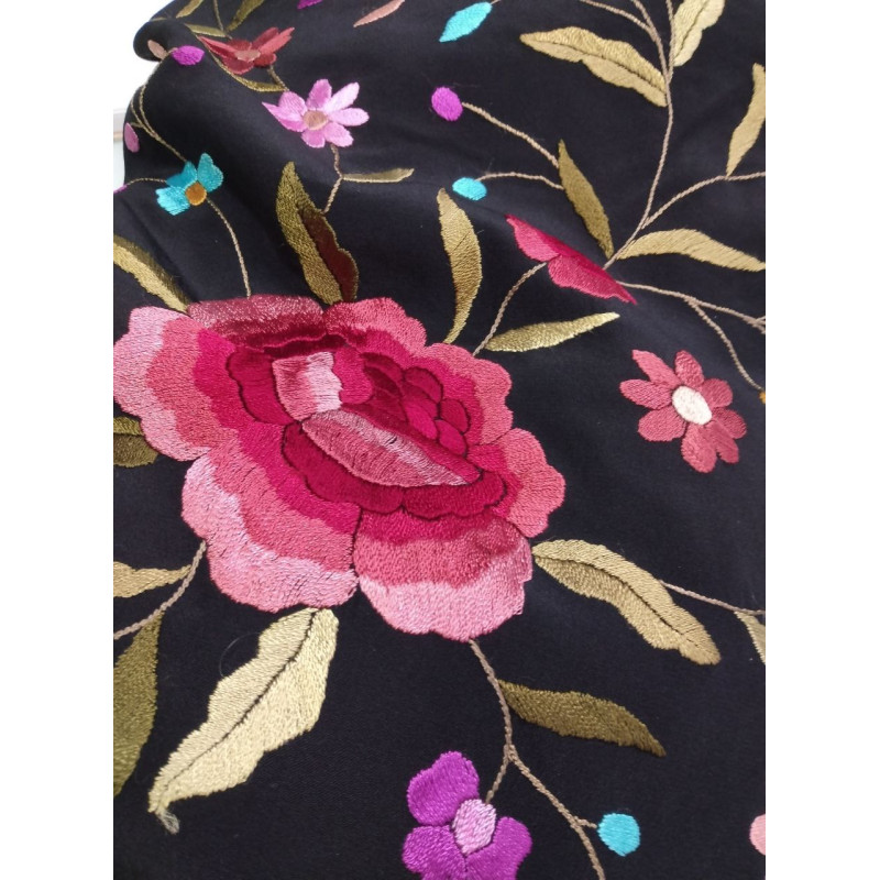 Mantón de Manila - Negro - 1010615N
